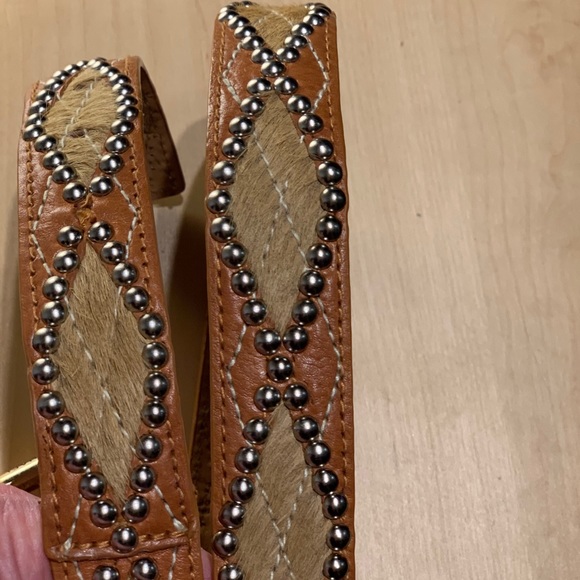 Studded Leather Belt -MED - Picture 3 of 4